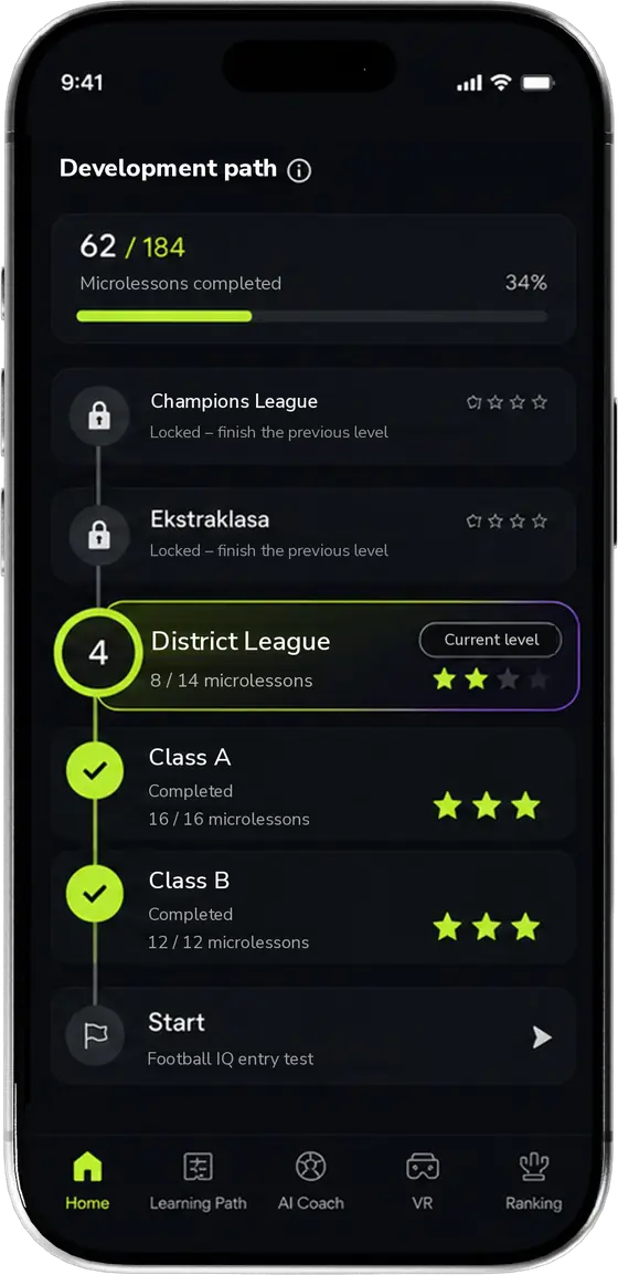 TSA player app — learning path