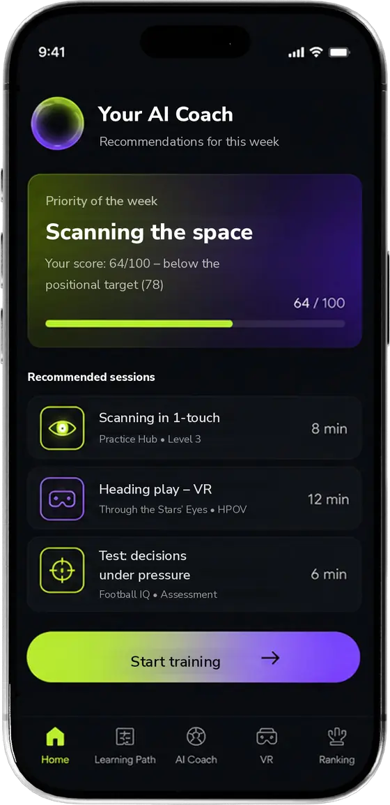 TSA player app — AI coach